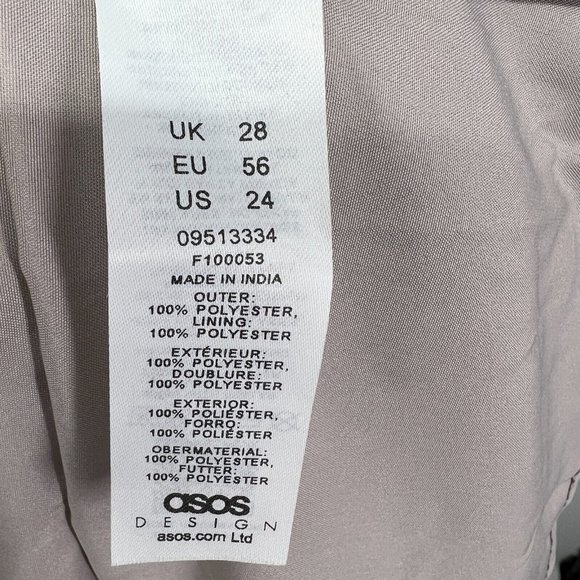 ASOS Dress Gray Pleated Cami Midi Sleeveless Drawstring NWT - Picture 8 of 11